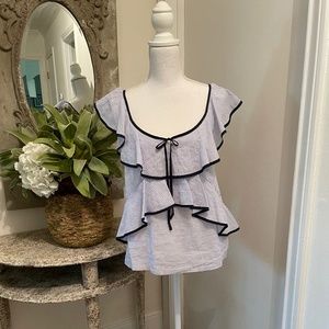 JCrew flutter sleeve blouse